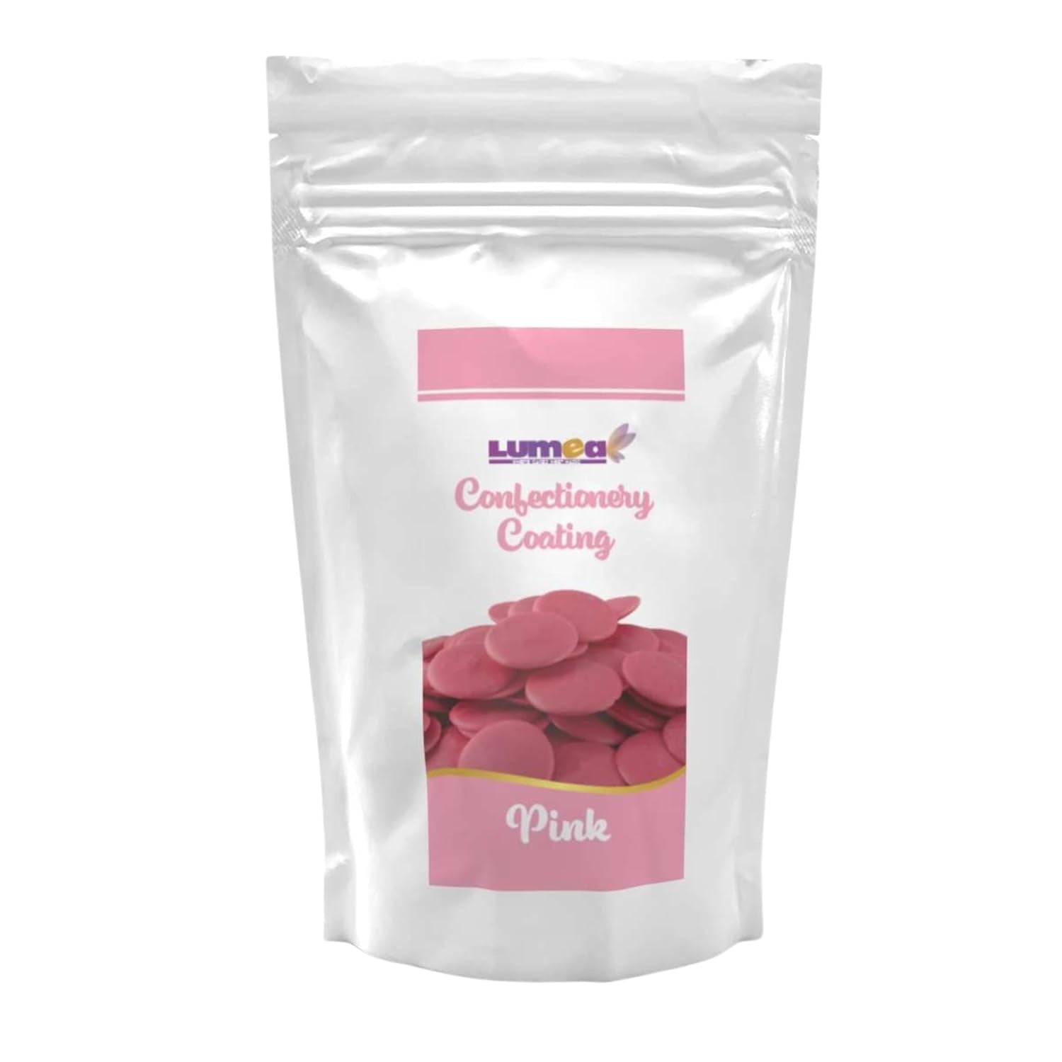Dekozauber24 gocce di copertura, bianche, 500 g, al gusto di cioccolato bianco e vaniglia, chips Deco Melts, adatte al microonde, per cake pops, torte, crostate, crostate, colatura o glassa Pasta di zucchero Naty Shop Pink