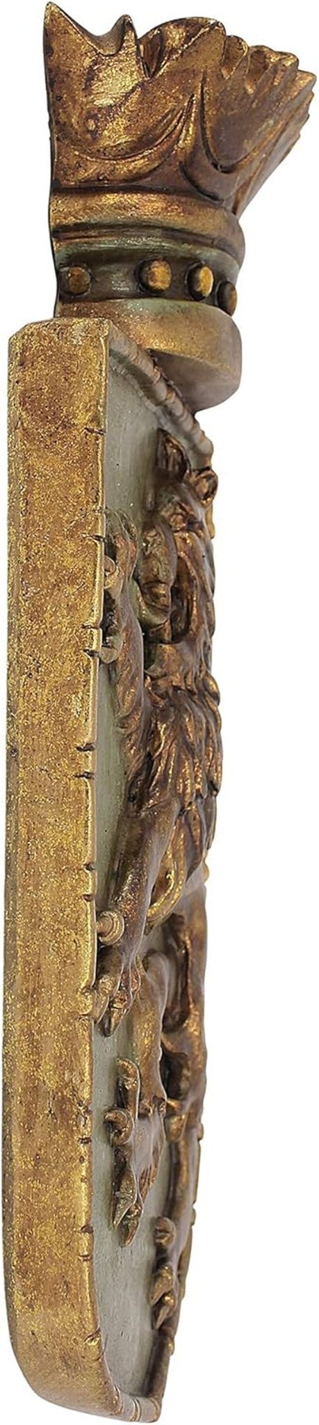 Design Toscano Scudo medievale Leone verticale, scultura da parete Statue e sculture Naty Shop