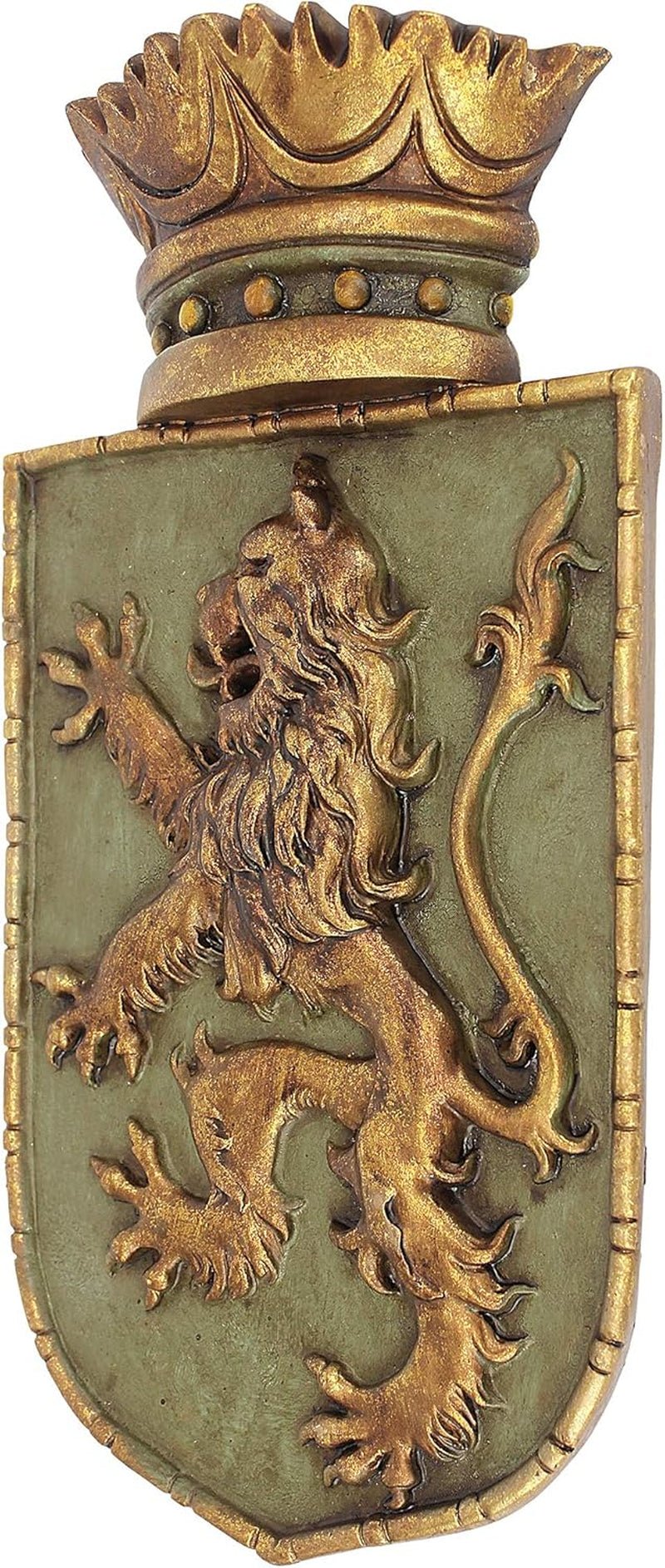 Design Toscano Scudo medievale Leone verticale, scultura da parete Statue e sculture Naty Shop
