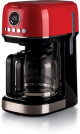 Ariete Moderna 1396 Macchina per caffè espresso con filtro per preparare caffè americano Fino a 15 tazze Caraffa in vetro Piastra riscaldante Display LCD Filtri rimovibili e lavabili Bianco