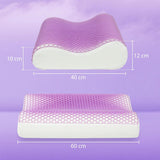 HOMCOM Cuscino per Collo in Memory Foam Cuscino per Collo con Fodera Rimovibile Cuscino per Collo ergonomico 2S Responsivo a 2 Altezze per Diverse Posizioni del Sonno 60x40 cm Bianco Crema