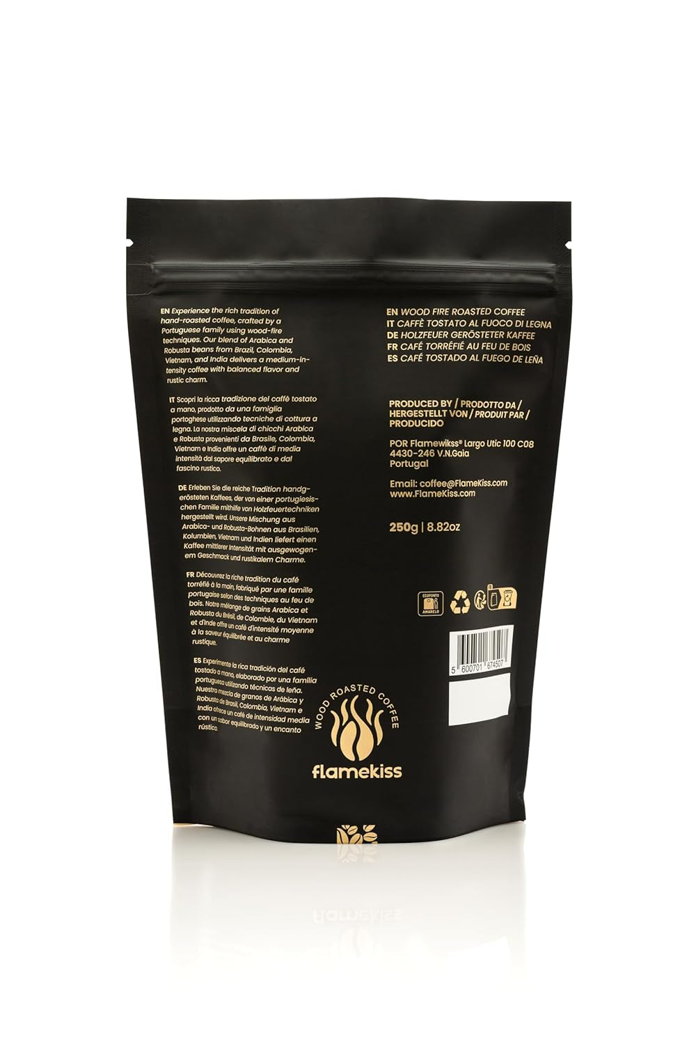 Caffè in grani 250g – Pregiati chicchi di caffè Arabica e Robusta, tostati a mano in legno, per il gusto pieno e aromatico dei chicchi di caffè