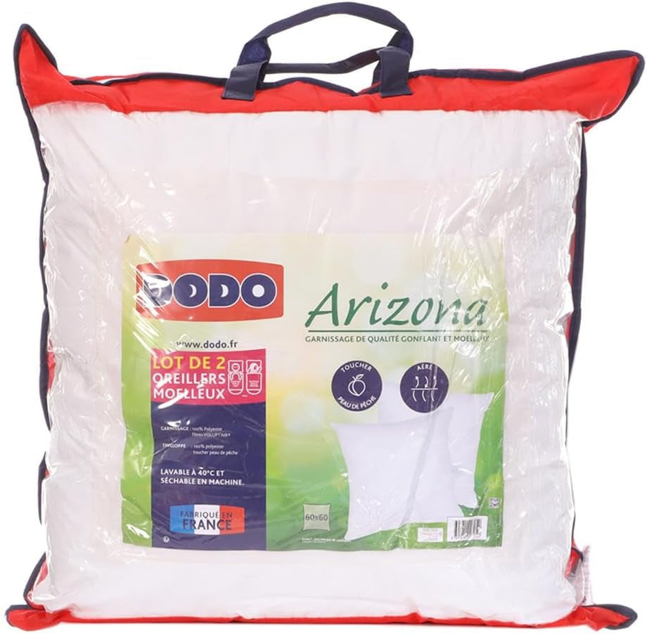 DODO 2 pezzi, ultra morbido, 60 x 60 cm, morbido comfort, 2 cuscini Arizona, circolazione dell'aria e gonfiabile, lavabile in lavatrice a 40°C Naty Shop Cuscini standard Titolo predefinito