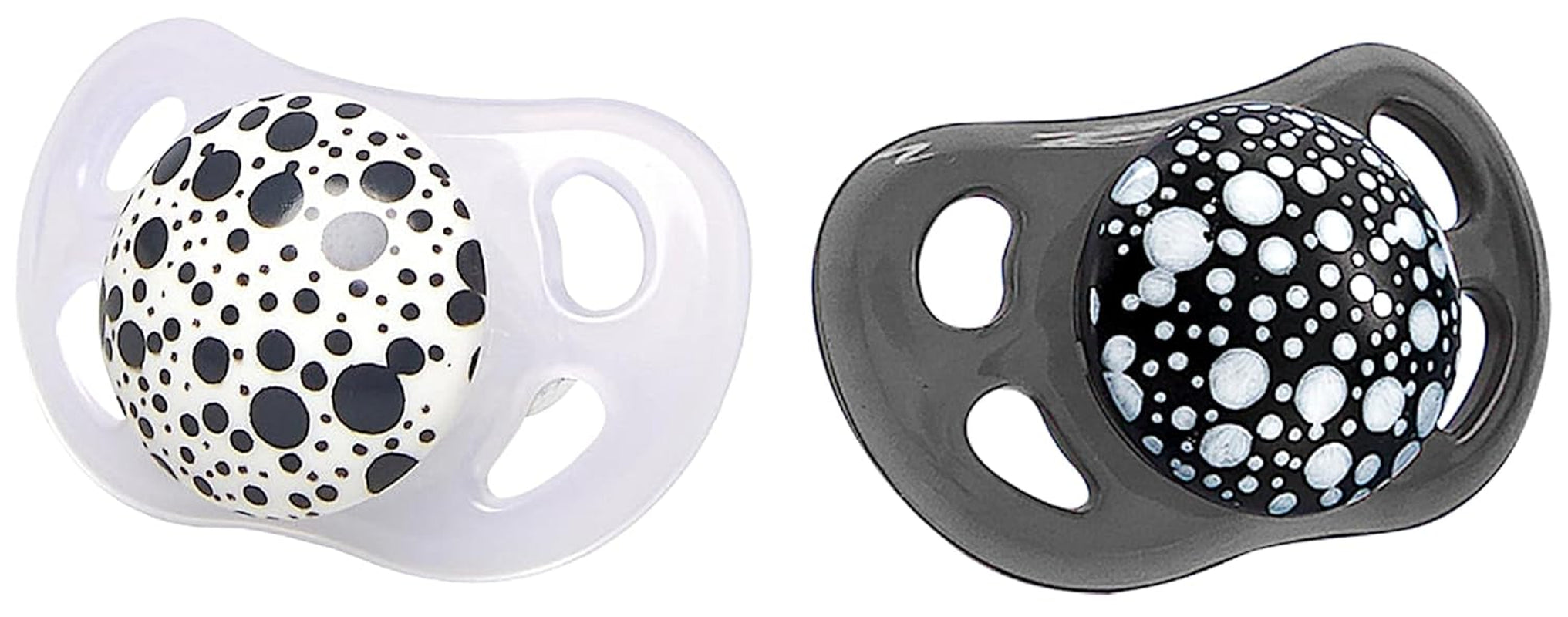 Ciucci per bambini Twistshake – Confezione da 2 | Forma ortodontica | Ultraleggero | Tettarella in morbido silicone | Senza BPA | Adatto a bambini dai 6 mesi | Grigio-bianco