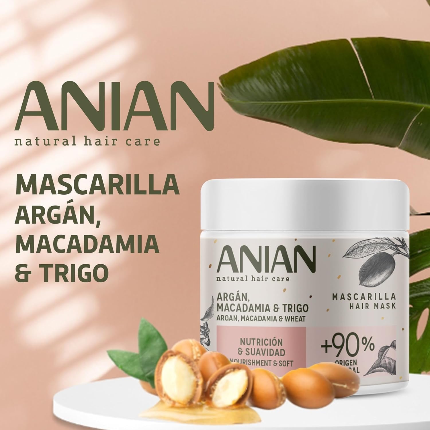 ARGÁN nutrizione y suavidad mascarilla 350 ml Maschera per capelli Naty Shop