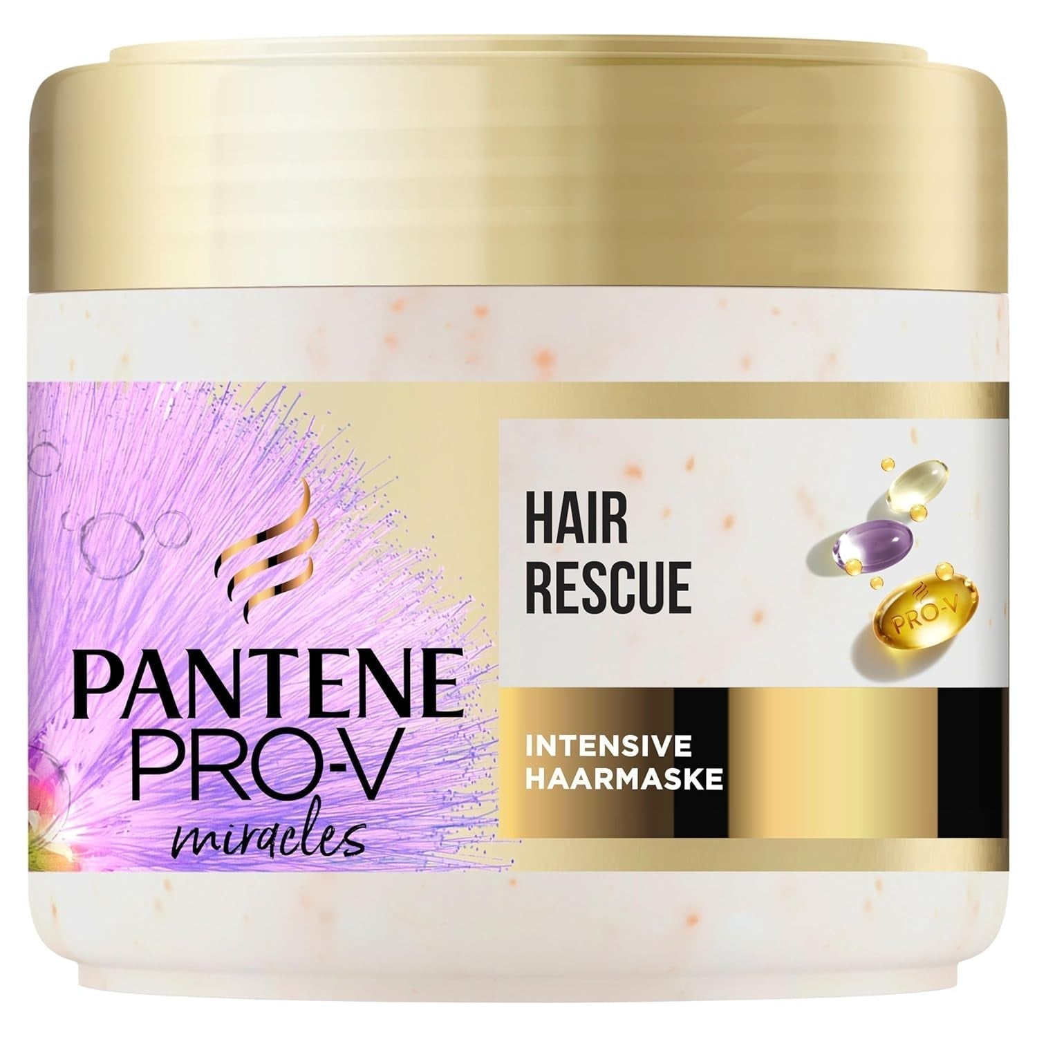 Pantene Pro-V Silky & Glowing Hair Rescue maschera intensiva per capelli con biotina e cheratina ricostruita 300 ml. Aiuta a riparare i capelli secchi, danneggiati o con mèches Naty Shop Hair Mask Titolo predefinito