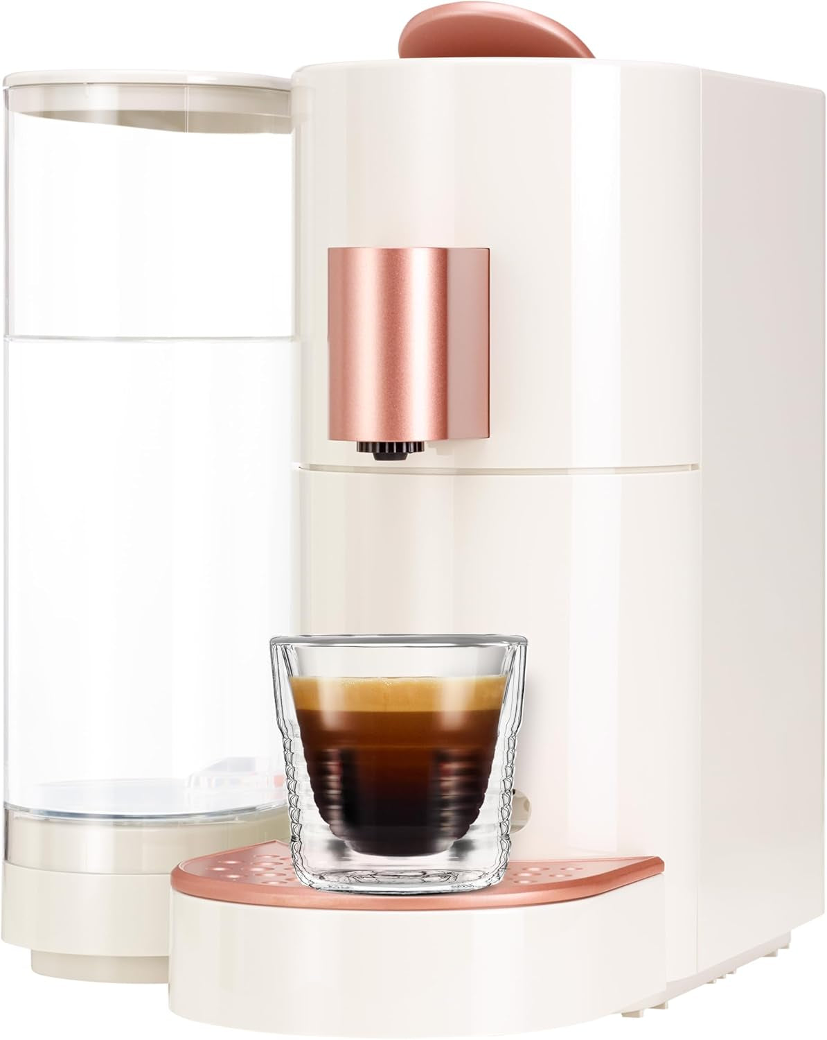 Macchina espresso a capsule K-FEE TWINS II per caffè, tè e cacao | Macchina per caffè espresso per tazze grandi | Riscaldamento rapido | Serbatoio dell'acqua da 2,3 l | 19 battute | Nero-rame