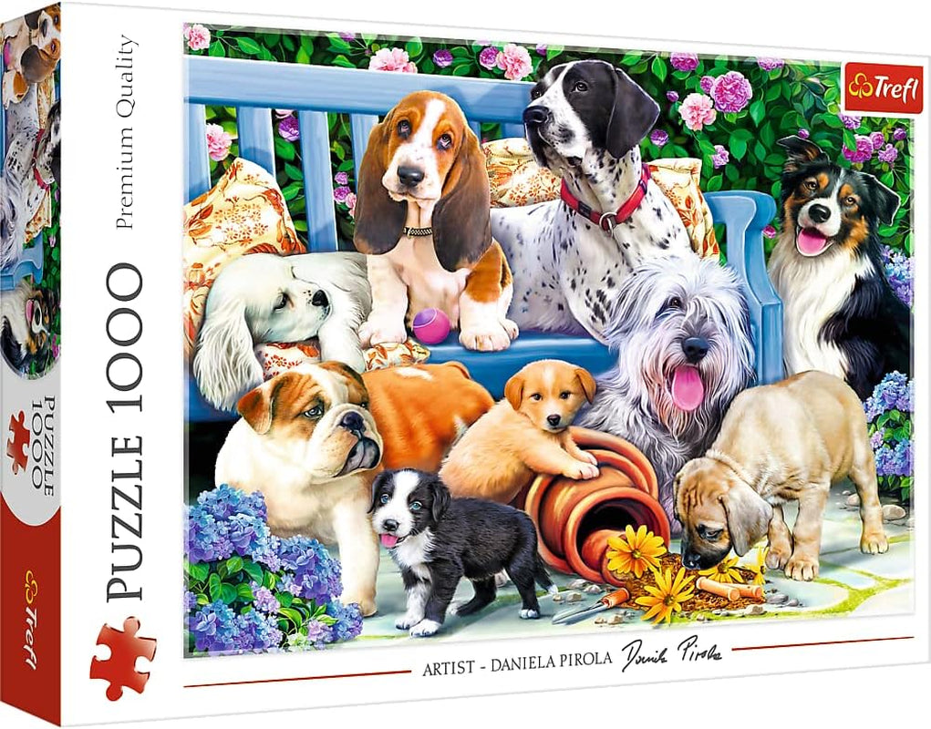 Puzzle - "1000" - Ritratti divertenti di cani Puzzle Naty Shop Cani in giardino