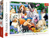 Puzzle - "1000" - Ritratti divertenti di cani Puzzle Naty Shop Cani in giardino