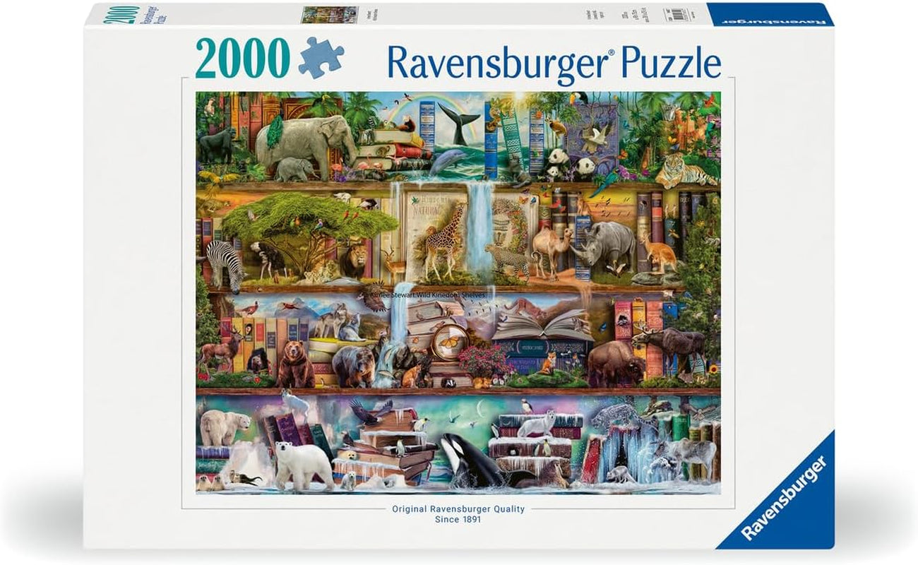 Ravensburger Puzzle 16652 - Il Mondo dei Grandi Animali - Puzzle da 2000 pezzi per adulti e bambini dai 14 anni in su, disegnato da Aimee Stewart Puzzle Naty Shop