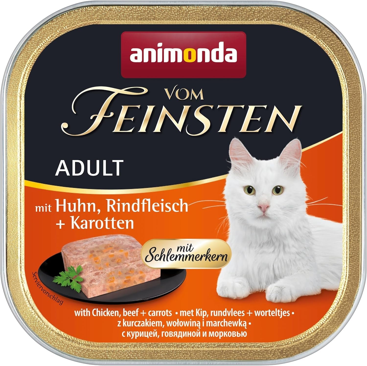 animonda Vom Feinsten Alimento umido per gatti adulti, varietà pollo, 6 x 100 g