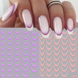 9 colori adesivi per unghie francese adesivi per unghie francese autoadesivo del chiodo foil french unghie gradiente adesivi punta francese adesivi per unghie arte del chiodo nail design adesivi accessori per unghie