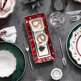 Villeroy & Boch - Toy's Delight Set per sughi, 4 pezzi, Piatto da portata con ciotole, Set di ciotole per sugo di Natale, Decorazione da tavola giocattolo, Vassoio da portata, Ciotole, Stoviglie natalizie, Porcellana Premium