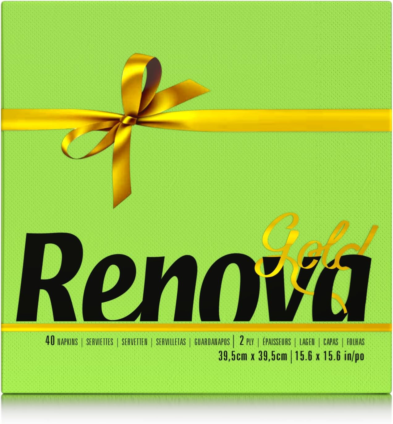 Tovaglioli di carta Renova, oro, verde, 40 pezzi