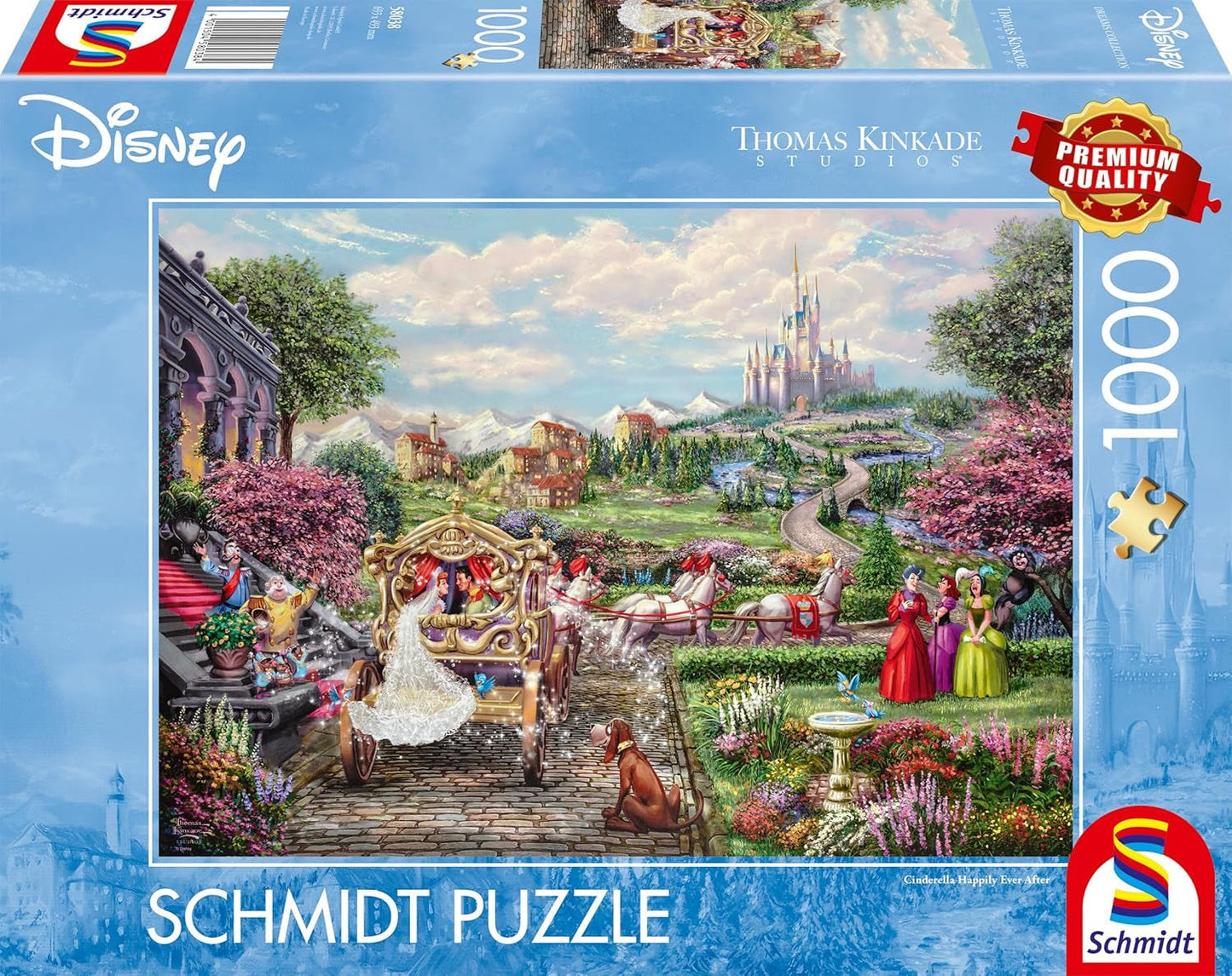 Schmidt Spiele 58038 Disney Cenerentola per sempre felici e contenti Thomas Kinkade Jigsaw Puzzle 1000 pezzi Puzzle multicolore Naty Shop Titolo predefinito