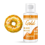 Miscela di colori dolci per cioccolato - 60 ml di polvere di olio per fondente, decorazioni per torte, torte - colorante alimentare fluido per burro di kakao, crema al burro, torta (nero) Naty Shop Gold
