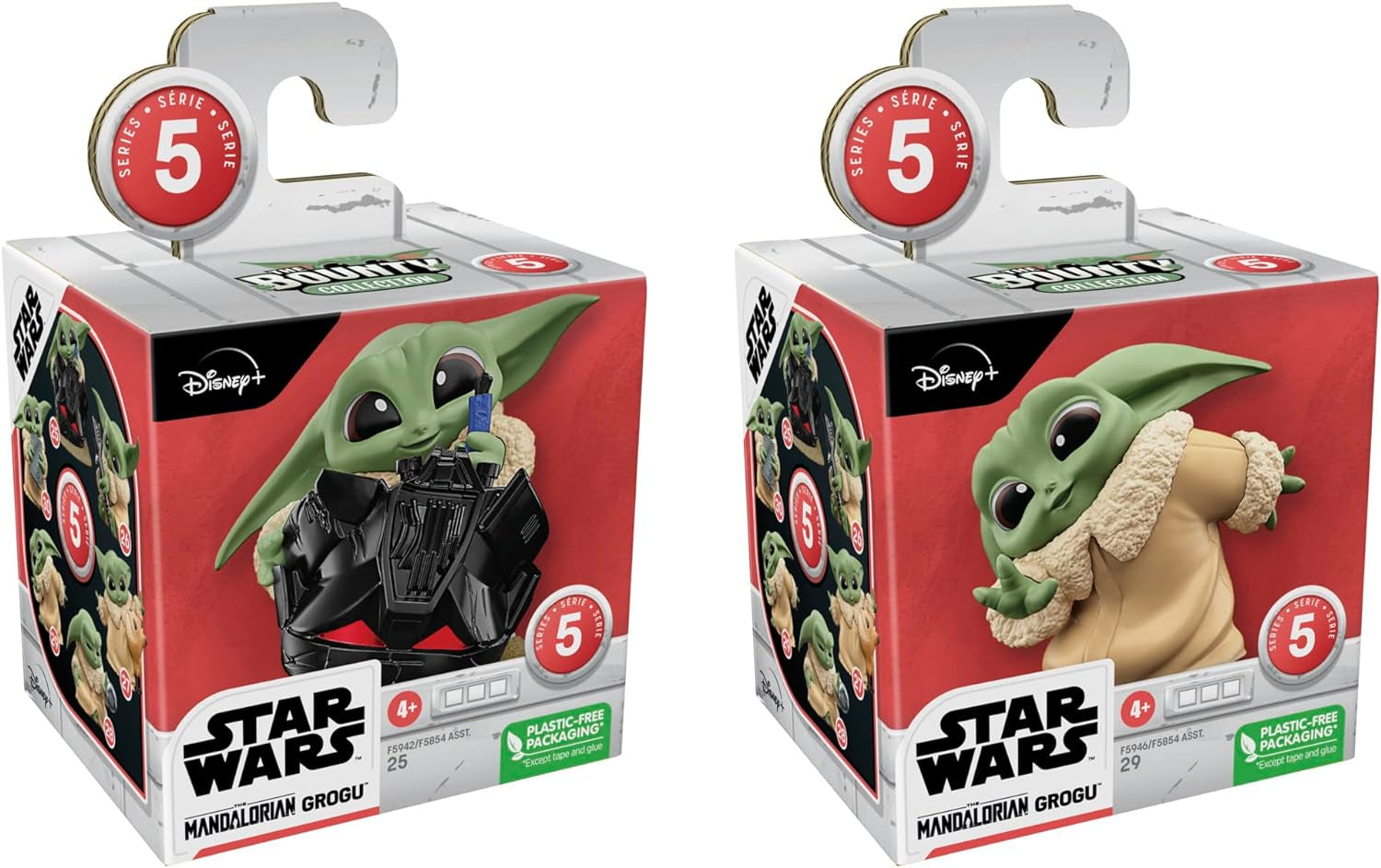 Star Wars Hasbro the Bounty Collection Serie 5, Grogu Figures Confezione da 2, Gioco Casco, Gioco Peek-a-Boo, Giocattolo 4+ Anni, 5,5 cm, Multi, F5941 Action Figure Naty Shop