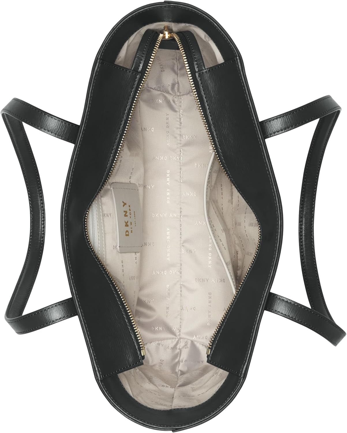 Borsa tote media in pelle Bryant DKNY da donna, Borsa tote nera / oro Naty Shop