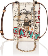 Borsa a tracolla DKNY Elissa N/S Phone Cr da donna, taglia unica Borse da donna Naty Shop Bianco