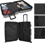 DKNY - Valigia grande a 4 ruote Valigia grande leggera - Valigia da viaggio grande con ruote. Valigia grande da viaggio per aereo Valigia rigida con chiusura certificata - Valigia grande per trolley Argento Bagagli e attrezzatura da viaggio Naty Shop