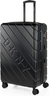 DKNY - Valigia grande a 4 ruote Valigia grande leggera - Valigia da viaggio grande con ruote. Valigia grande da viaggio per aereo Valigia rigida con chiusura certificata - Valigia grande per troller Argento Naty Shop Bagagli e attrezzatura da viaggio Nero L