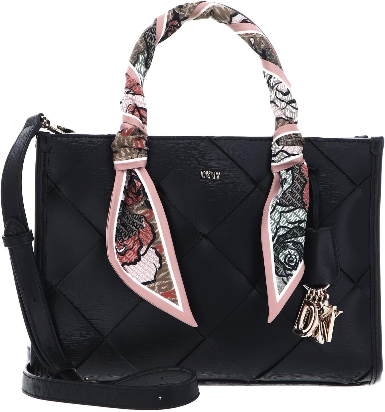 DKNY Borsa per tutti i giorni da donna Borsa a tracolla Borse da donna Naty Shop Nero / Oro