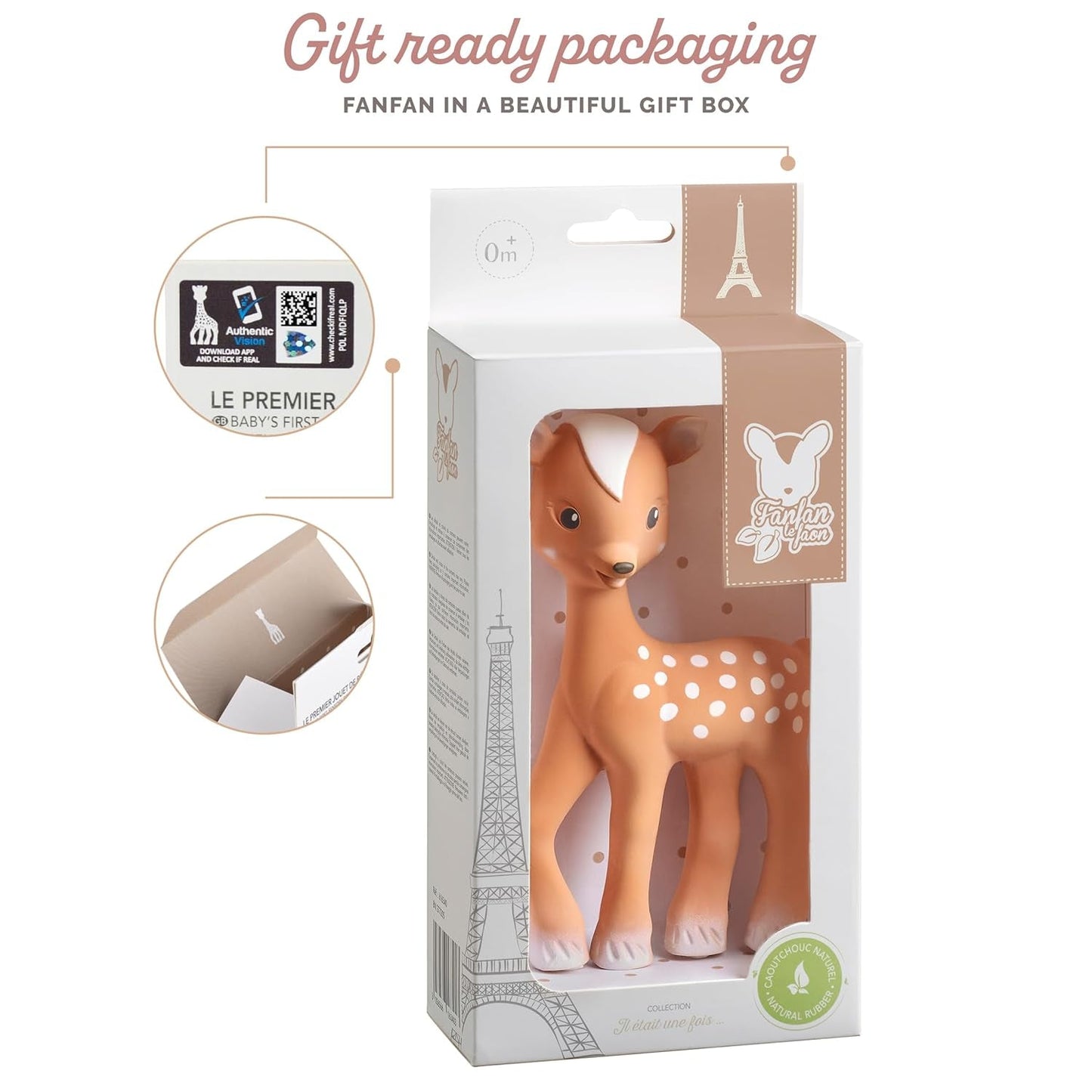 Sophie La Girafe Fanfan il cervo, plastica, 616341, marrone