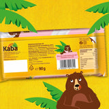 Cioccolato al latte Kaba con crema alla fragola, barretta di cioccolato ripiena, barretta da 90 g, cioccolato che si scioglie in bocca con crema fruttata alla fragola e gusto originale Kaba (confezione da 2)