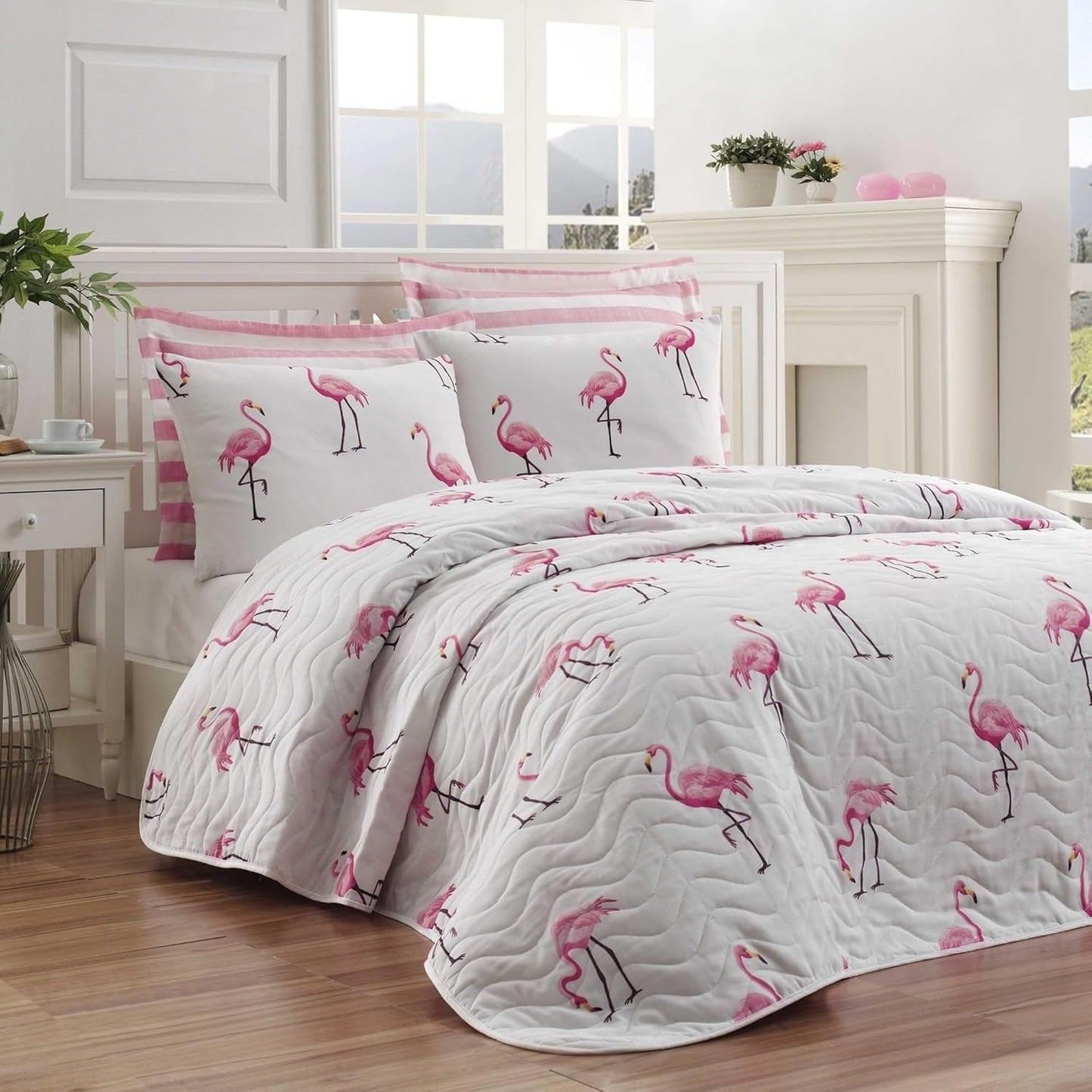 Trapunta 250X200 Cm Bianco Polvere Piumini e Trapunte Naty Shop Bianco Polvere 250X200