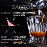 Santo | Caffè in grani 2500g - 100% Arabica dal Brasile | per espresso, cappuccino o caffè filtrato forte | Omni Arrosto | Caffè classico: l'introduzione perfetta al caffè speciale