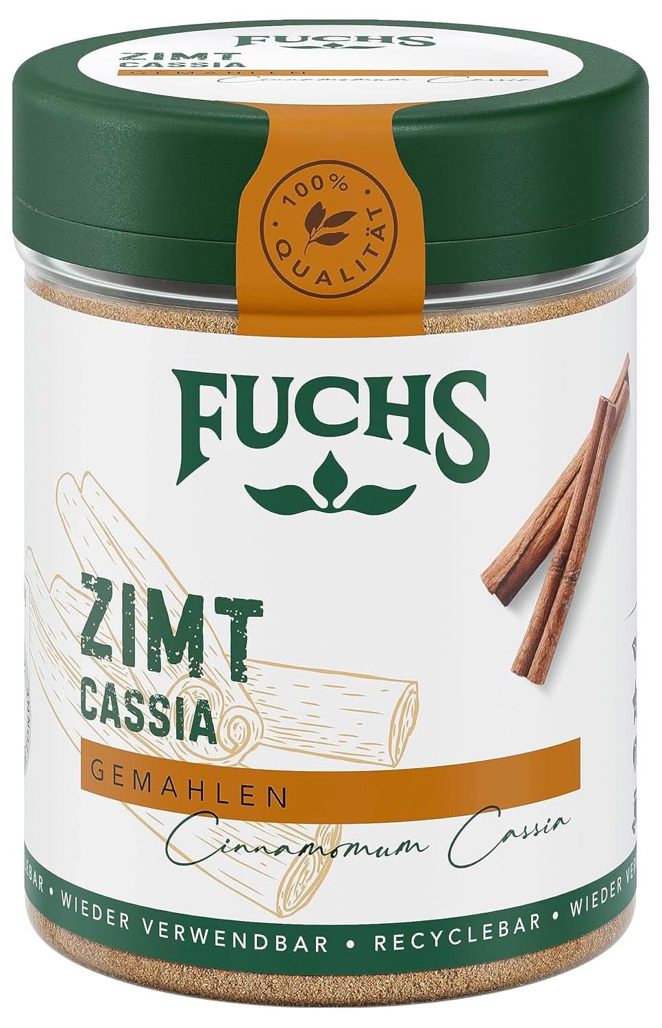 Fuchs Cannella Cassia Macinata - Per aromatizzare pasticcini, dessert o tè, 45 grammi Condimenti Naty Shop