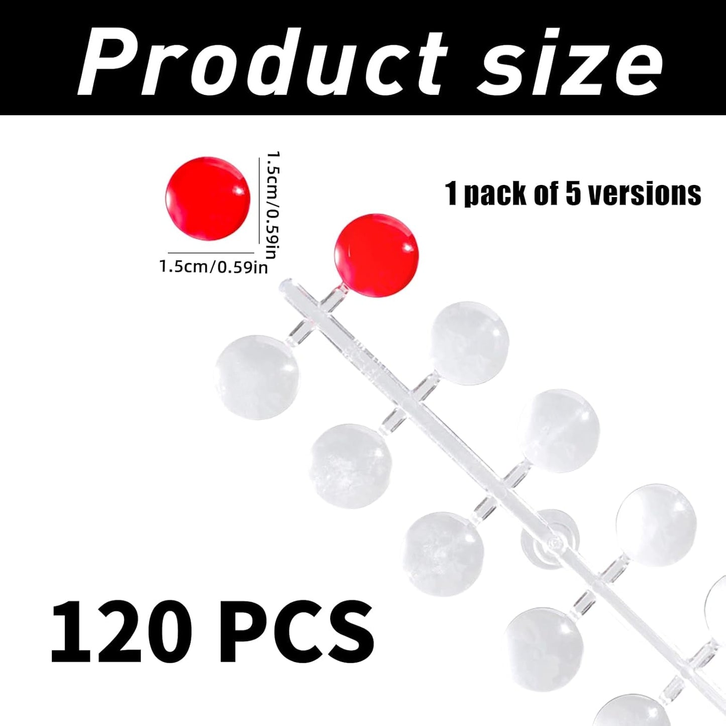120 pz. Puntini per esposizione unghie Puntini di colla colorati Unghie a pressione Puntini per esposizione unghie Campioni per unghie Consigli per unghie Accessori per unghie fai-da-te Display per unghie Punte per unghie per unghie in gel Autoadesive trasparenti