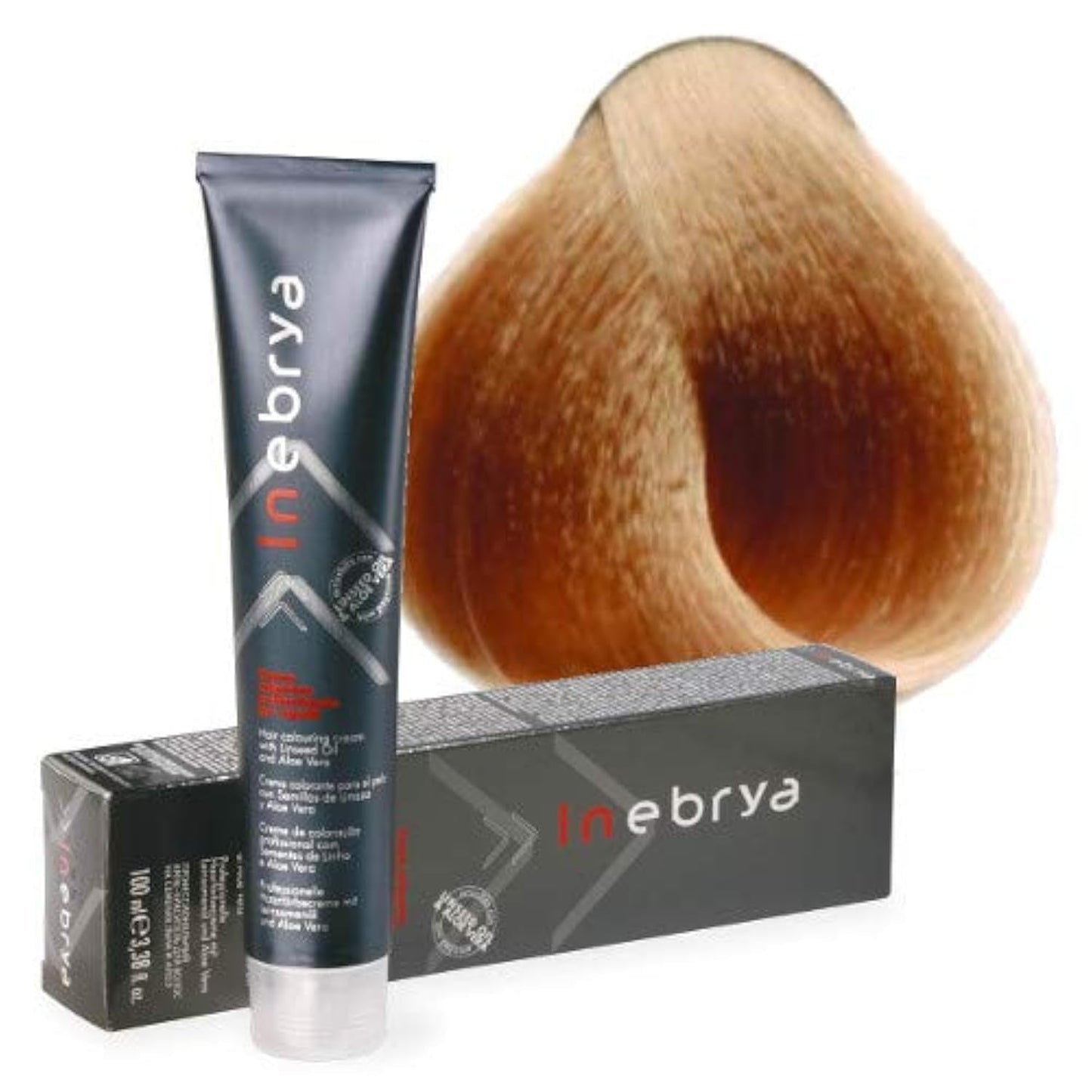 Crema colorante permanente per capelli con semi di lino e aloe vera 100ml (- 7.0 Blond) Tintura per capelli Naty Shop 10/3 Biondo platino oro chiaro 100 Ml (1 confezione)