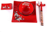 Servizio da Tavola Completo Giapponese 2381, Porcellana, Rosso