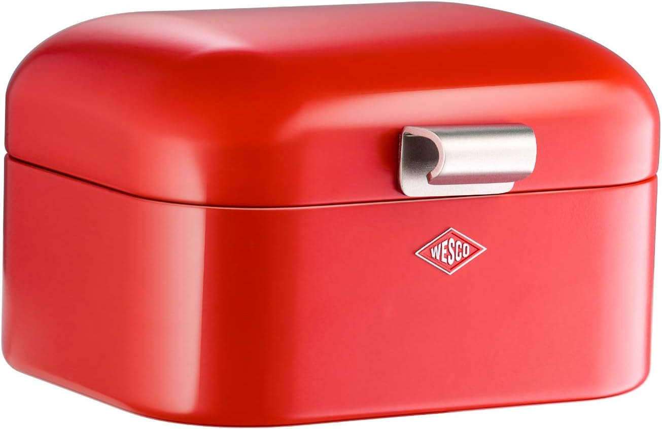 Wesco 235 001 Cestino per il pane Mini Grandy 17 x 18 x 12 cm (L/L/A) rosa, acciaio inossidabile Contenitori per alimenti Naty Shop Rosso