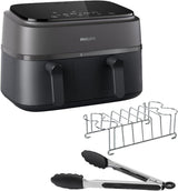 Philips Dual Basket Airfryer serie 3000 con set colazione, 9 litri, 2 cassetti Elettrodomestici Naty Shop Titolo predefinito