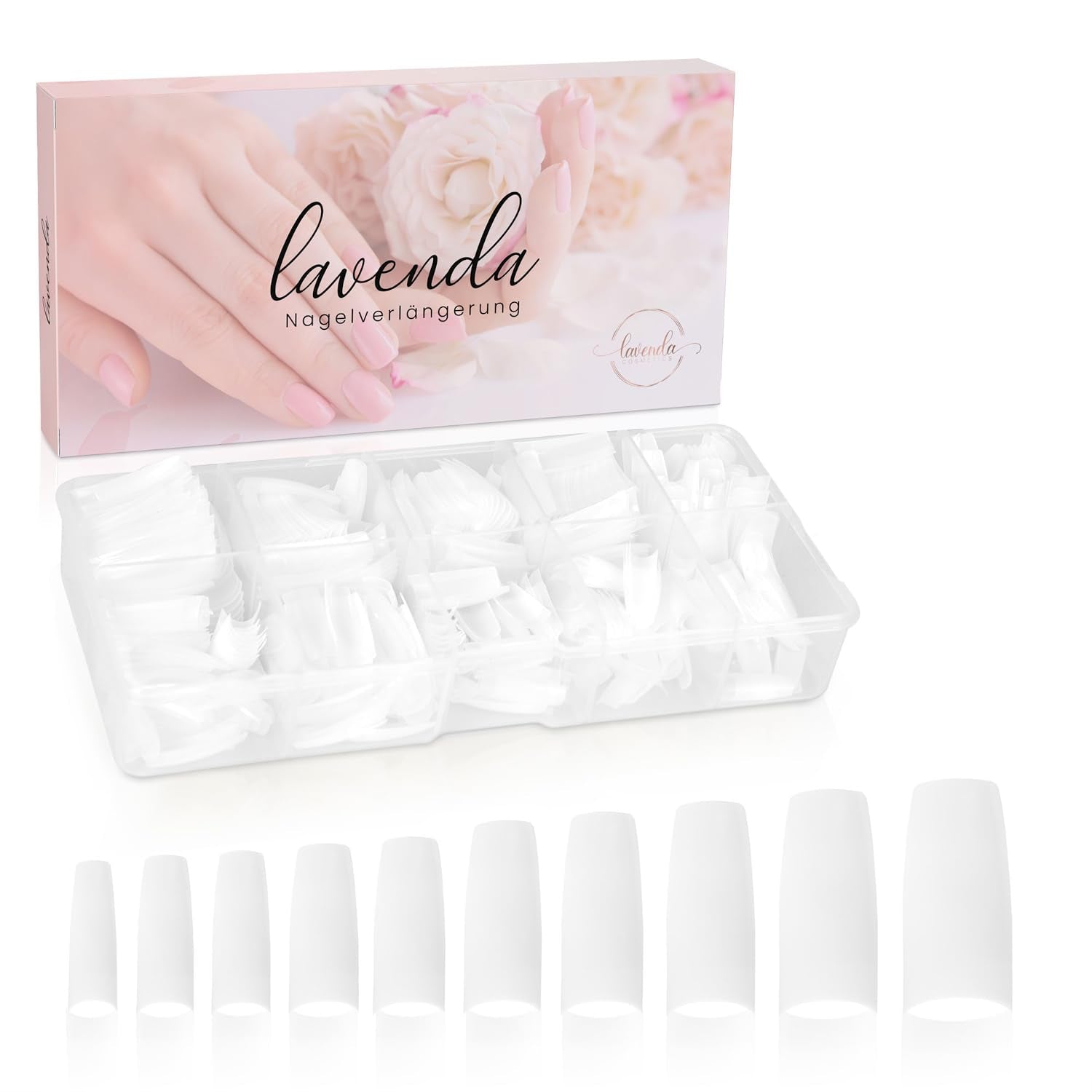 ® Unghie artificiali incollate 500 pezzi Unghie finte - Unghie gel stabili - Unghie di qualità da studio (colore naturale)