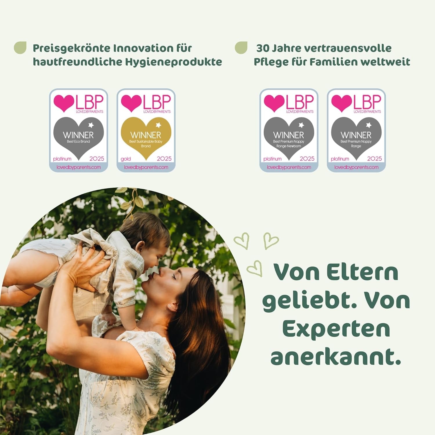 Pannolini per bambini Naty BioEmbrace, taglia 3 (4–9 kg) | Materiali 100% vegetali, delicati sulla pelle | Morbidezza traspirante, dermatologicamente testato, ottimo assorbimento | 100 pezzi.