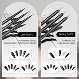 Nagel Pinsel 8 pezzi Pinsel per gel, Nageldesign Gel Pinsel Dotting Painting Line Pen per Nagelack Gel Acryl Nagel Pinsel Nailart Kit Acryl Pinsel Fineliner Nägel Selber Machen
