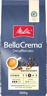 Melitta BellaCrema La Crema caffè in grani 1kg e BellaCrema Decaffeinato caffè decaffeinato in grani 1kg