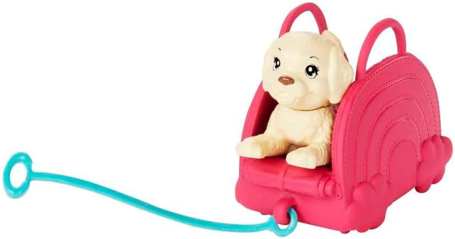 Barbie Chelsea Doll e accessori Set da viaggio per cuccioli da 6 pezzi, inclusa gabbia per cani HJY17