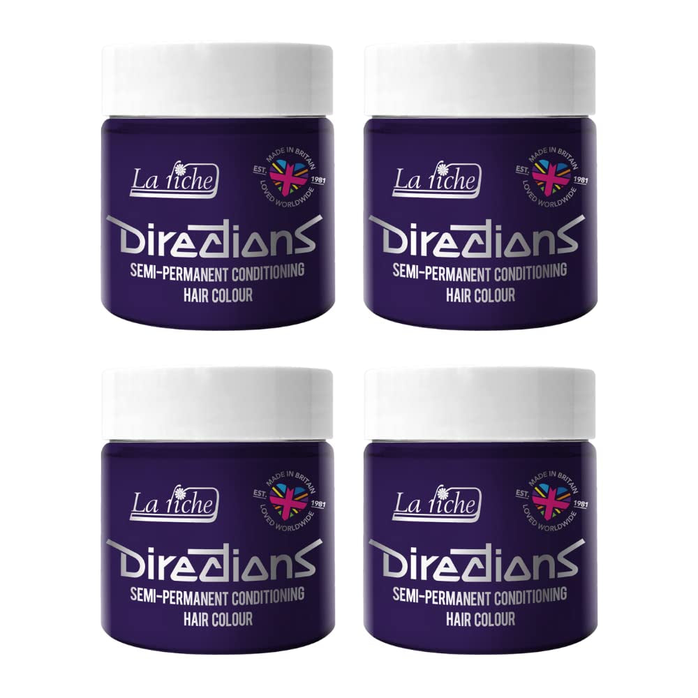 Indicazioni colorazione semipermanente per capelli scatola da 100 ml confezione da 4 (Pillarbox Red) Naty Shop Tintura per capelli Deep Purple 100 Ml (confezione da 4)