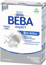 BEBA expert Anti-Reflusso - AR Formula speciale dalla nascita, per aumento di eruttazione e vomito, alimenti per l'infanzia, latte in polvere per bambini, 1 confezione (1 x 500 g)
