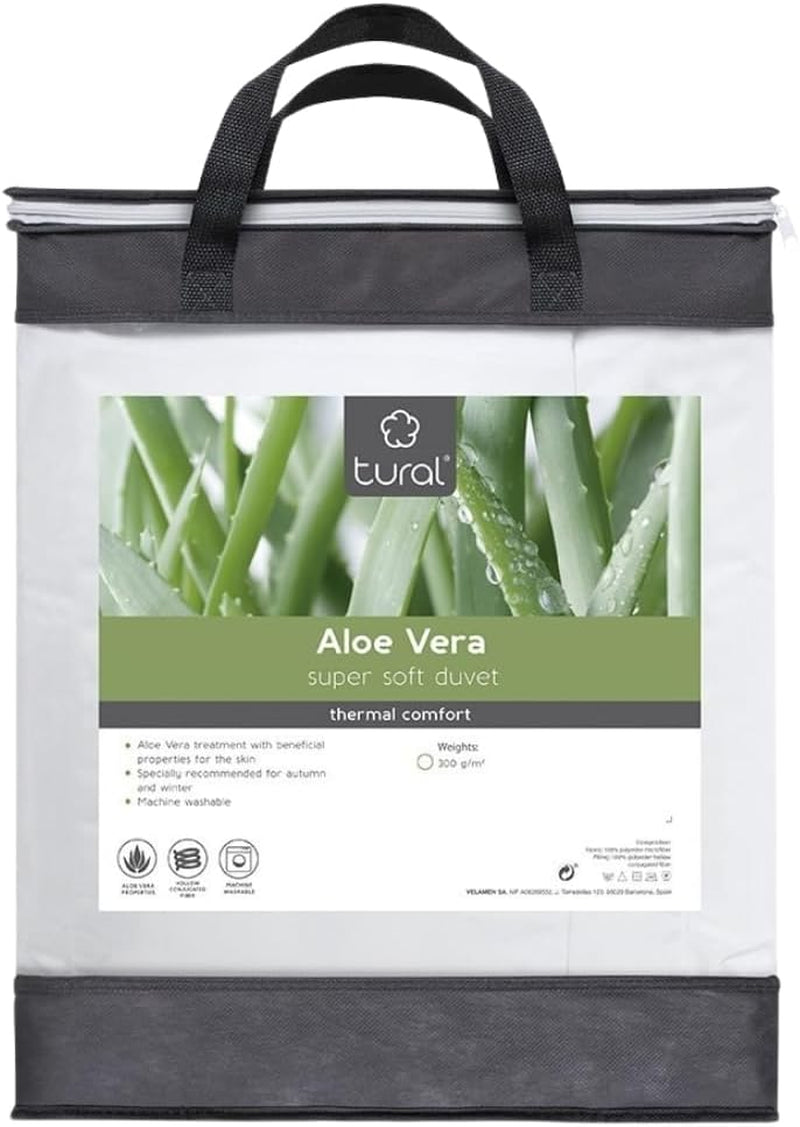 Tural - Trapunta 150 X 220 cm con trattamento Aloe Vera, imbottitura in fibra 300 G/M², morbida, traspirante, certificata Oeko-Tex (bianco, letto 90 cm) Trapunte e Trapunte Naty Shop