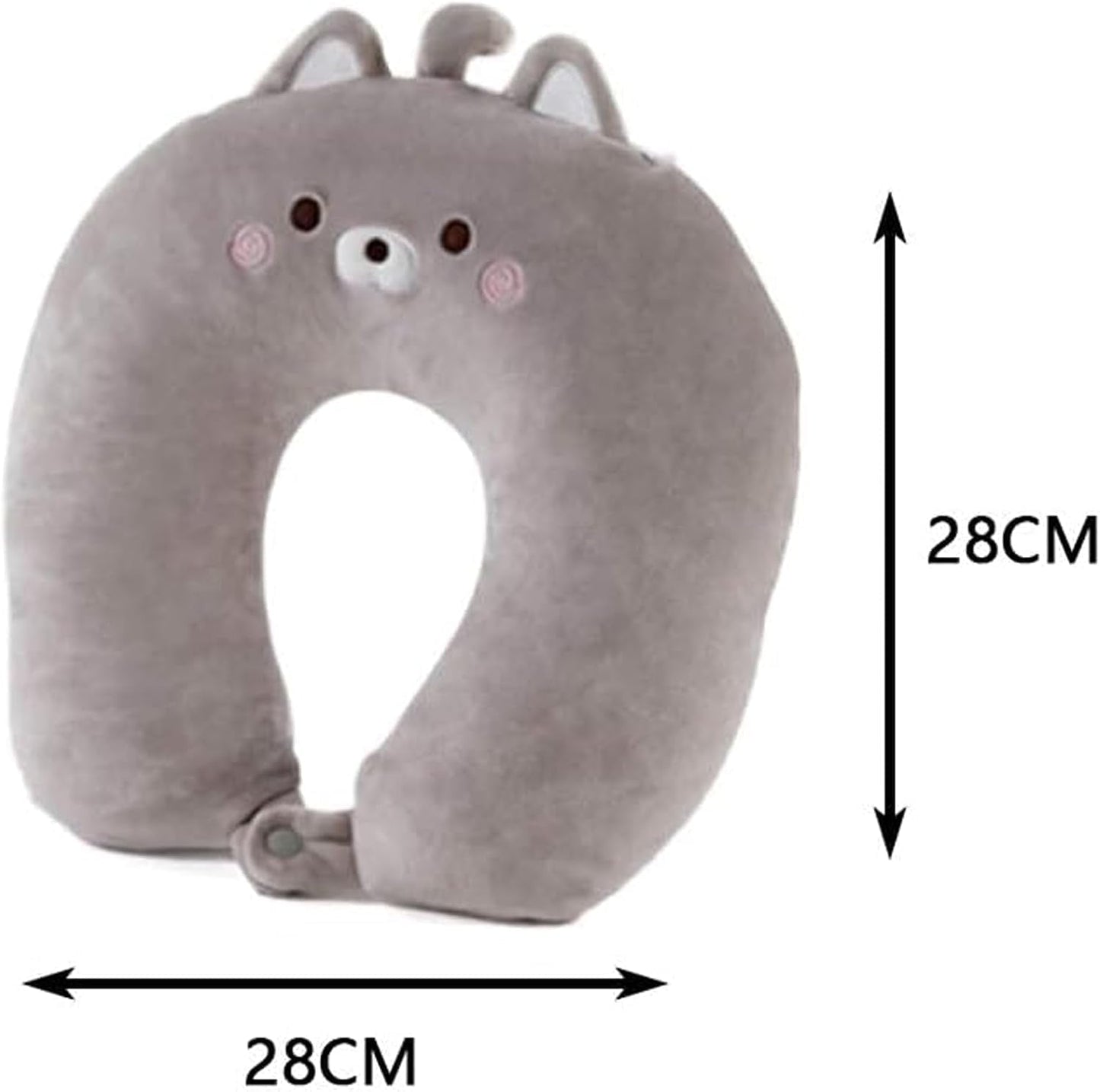 Cuscino per il collo 2 in 1 Cuscino per il collo a forma di U Cuscino per il poggiatesta Cuscino di supporto per il collo Cuscino di supporto per il collo Cuscino per il collo Deformazione per animali di peluche Per il campeggio Escursionismo Auto Aereo Cuscini ortopedici cervicali Naty Shop