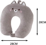 Cuscino per il collo 2 in 1 Cuscino per il collo a forma di U Cuscino per il poggiatesta Cuscino di supporto per il collo Cuscino di supporto per il collo Cuscino per il collo Deformazione per animali di peluche Per il campeggio Escursionismo Auto Aereo Cuscini ortopedici cervicali Naty Shop