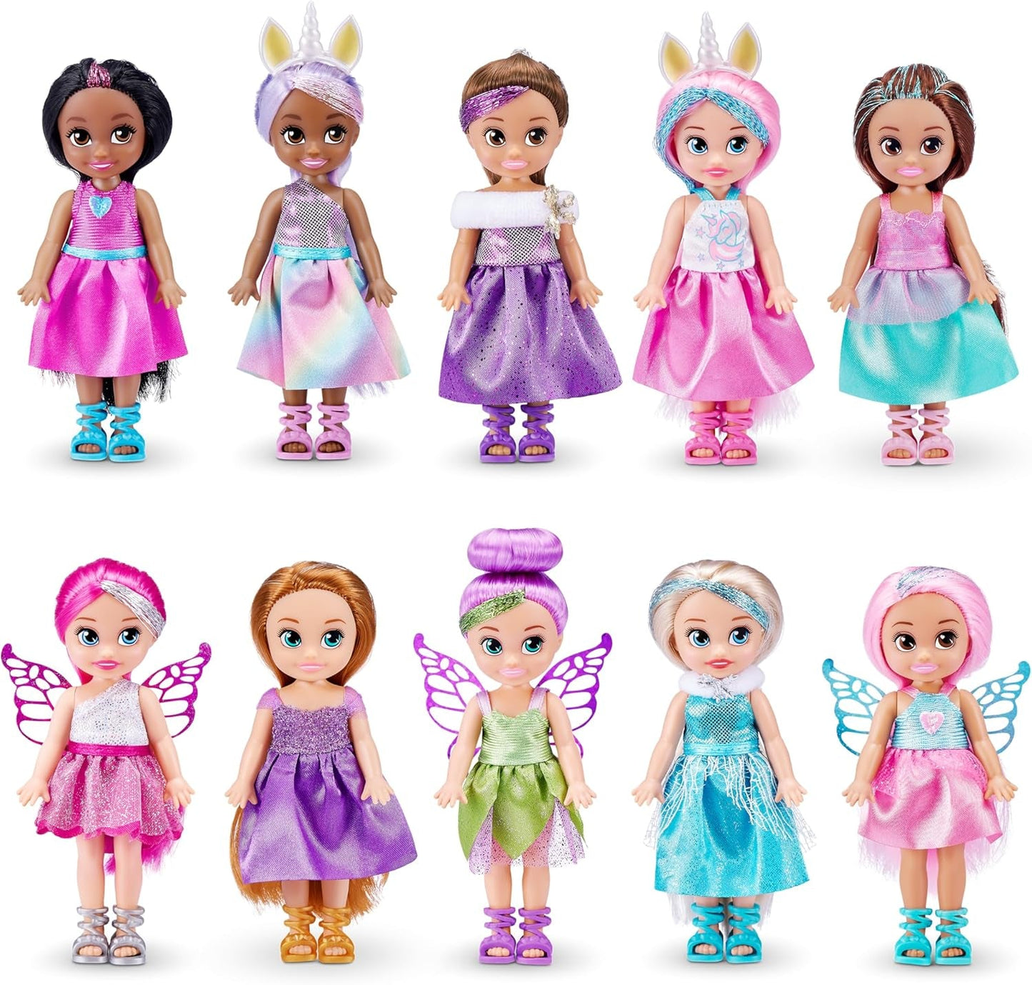 -Bambole-4.7"-Fantasy Little Friend Collection Set di 10