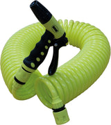 Amig - Turun | Spirale | 15 metri| Include 4 accessori | Con pistola per irrigazione, adattatore per rubinetto e 2 attacchi rapidi | Gomma EVA | Verde pistacchio