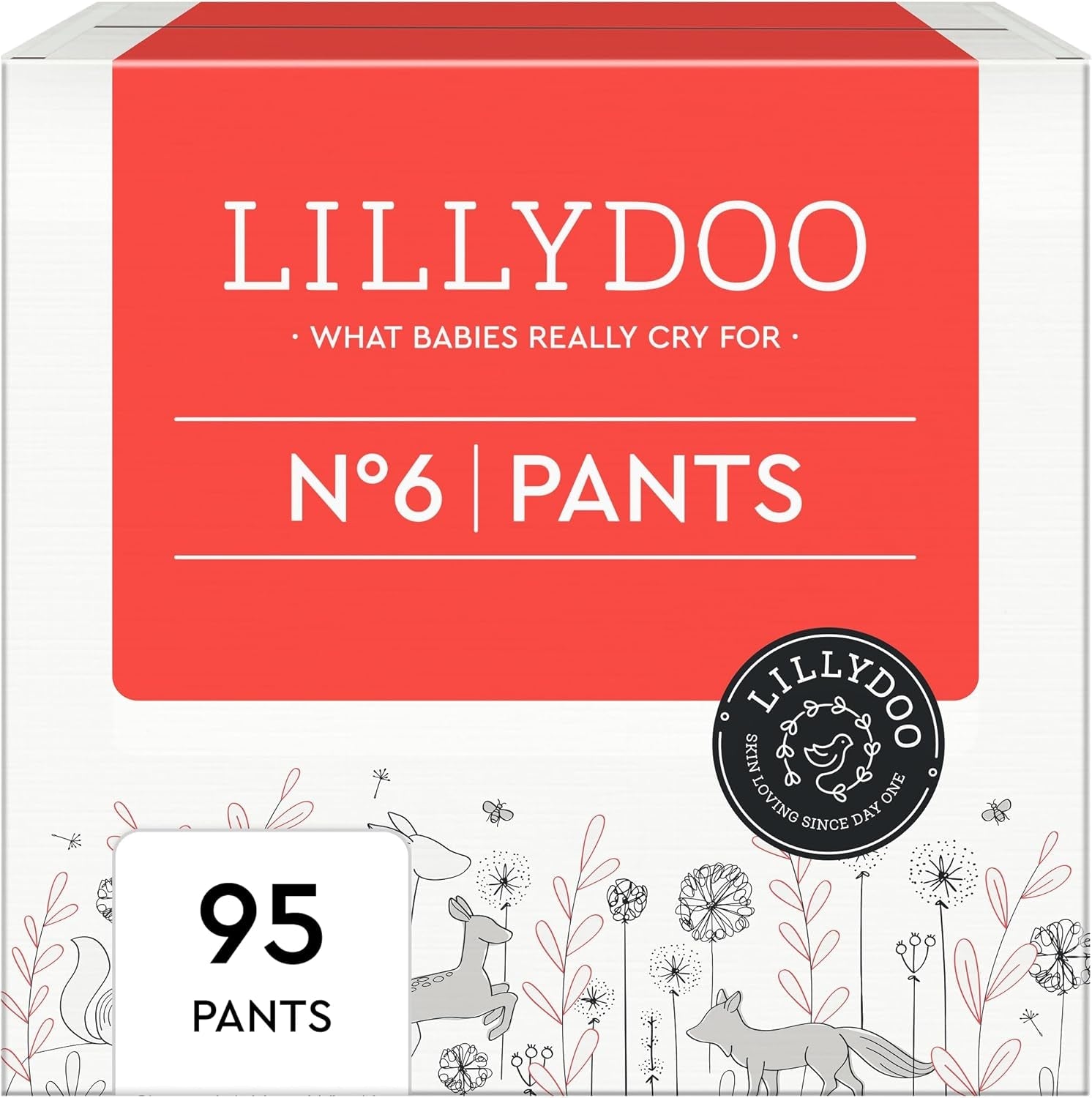 Pantaloni skin friendly LILLYDOO taglia 5 (12-17 kg) scatola mensile (105 pezzi)