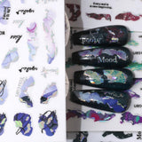Adesivi per unghie in marmo 6 colori adesivi autoadesivi argento bronzer adesivi per unghie in marmo sbocciato Adesivi per unghie in marmo 3D accessori di design adesivi per nail art set di adesivi per unghie lamina per unghie